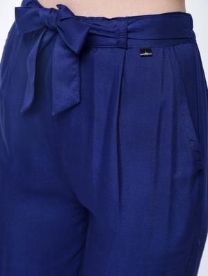 bow detail pleated trouser - 15399491 - Standard Image - 5