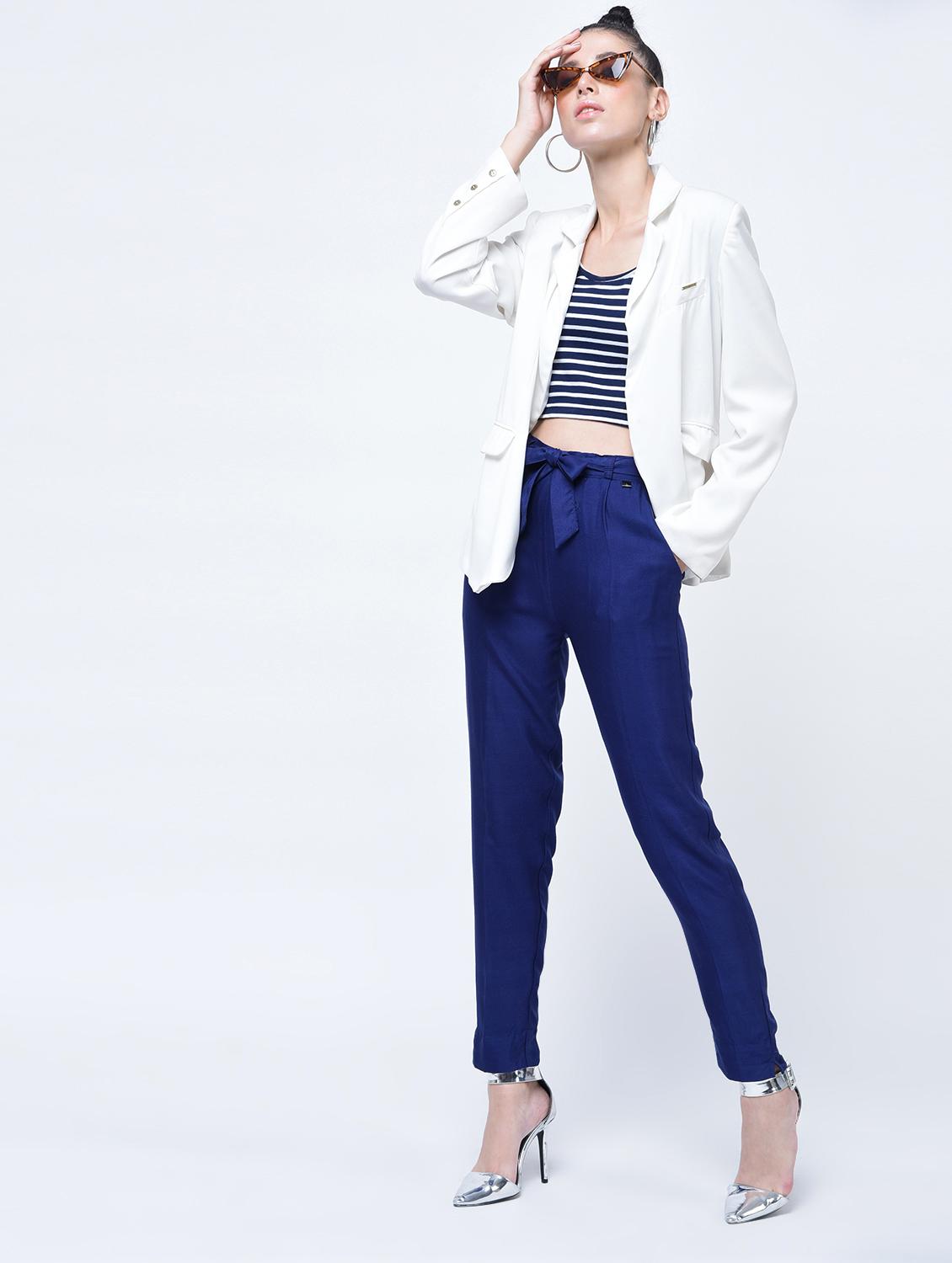 bow detail pleated trouser - 15399491 - Zoom Image - 3