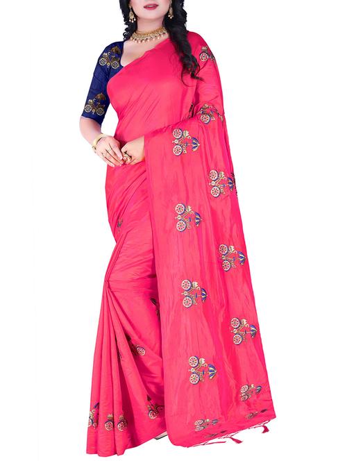 conversational embroidered saree with tassels with blouse - 15400038 - Standard Image - 1