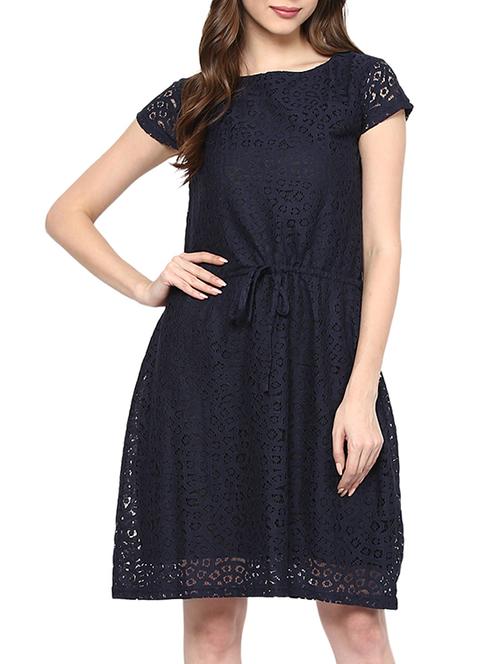 lace draw string waist dress - 15400246 - Standard Image - 1