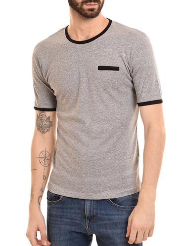 grey cotton blend t-shirt - 15400418 - Very Small Image - 1