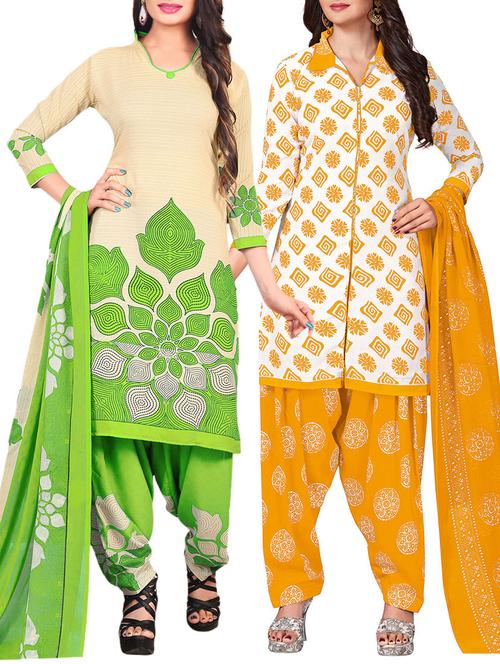 multi synthetic suit combos unstitched - 15401020 - Standard Image - 1