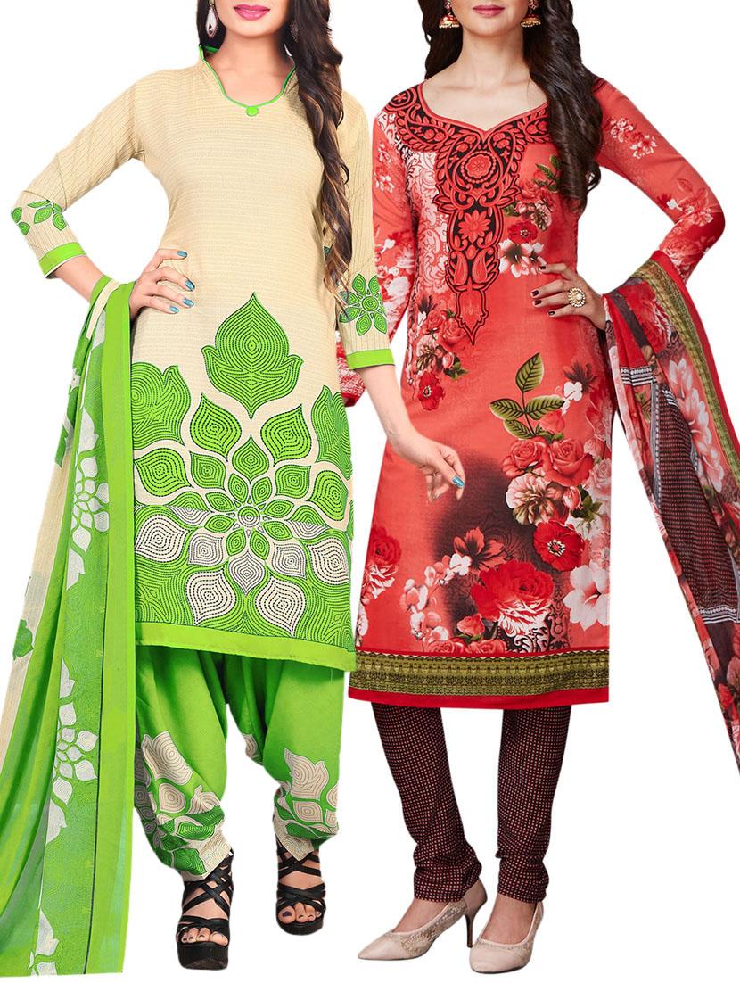 multi synthetic suit combos unstitched - 15401027 - Zoom Image - 1