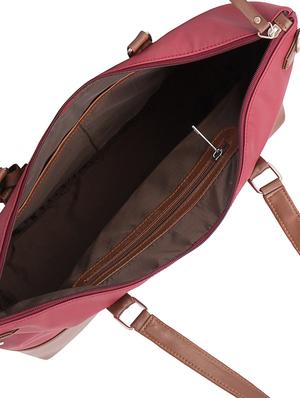maroon leatherette (pu) regular sling bag - 15401374 - Standard Image - 3