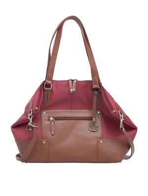 maroon leatherette (pu) regular sling bag - 15401374 - Standard Image - 4