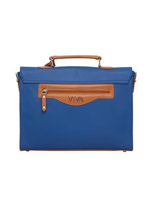 blue leatherette (pu) regular satchel - 15401395 - Standard Image - 2