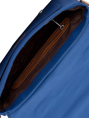 blue leatherette (pu) regular satchel - 15401395 - Standard Image - 3