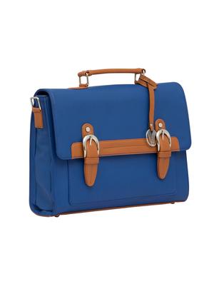 blue leatherette (pu) regular satchel - 15401395 - Standard Image - 4