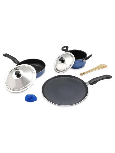5PC NON STICK INDUCTION COOKWARE SET - 15401458 - Very Small Image - 1