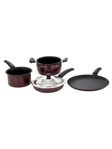 5PC NON STICK INDUCTION COOKWARE SET - 15401484 - Very Small Image - 1