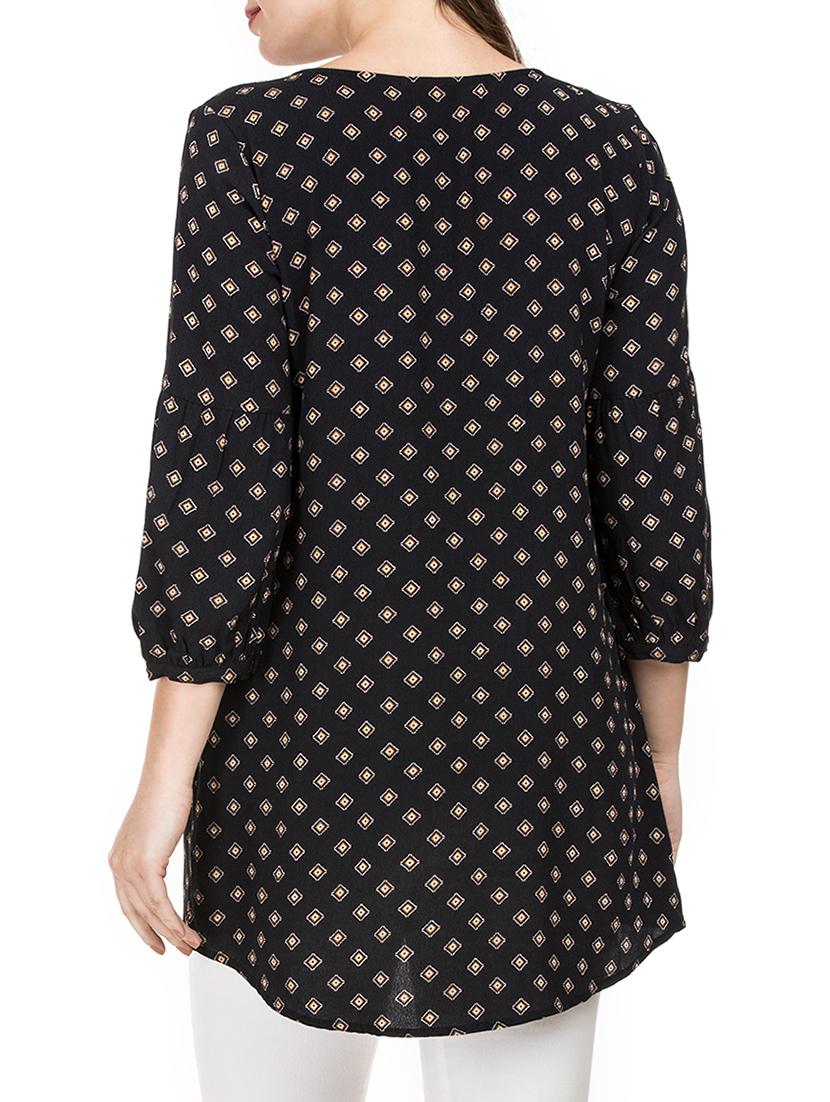 pin tucks detail printed tunic - 15402148 - Zoom Image - 3