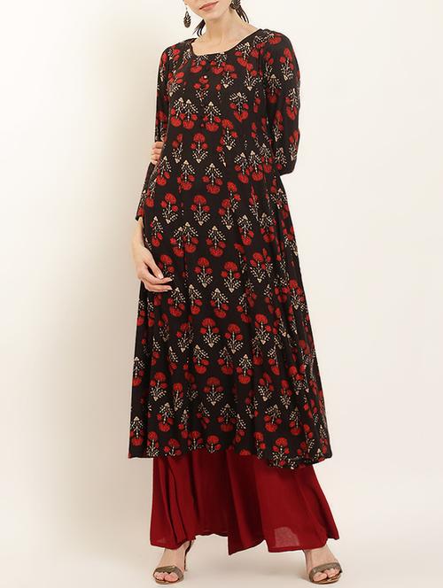 flared printed kurta - 15402320 - Standard Image - 1