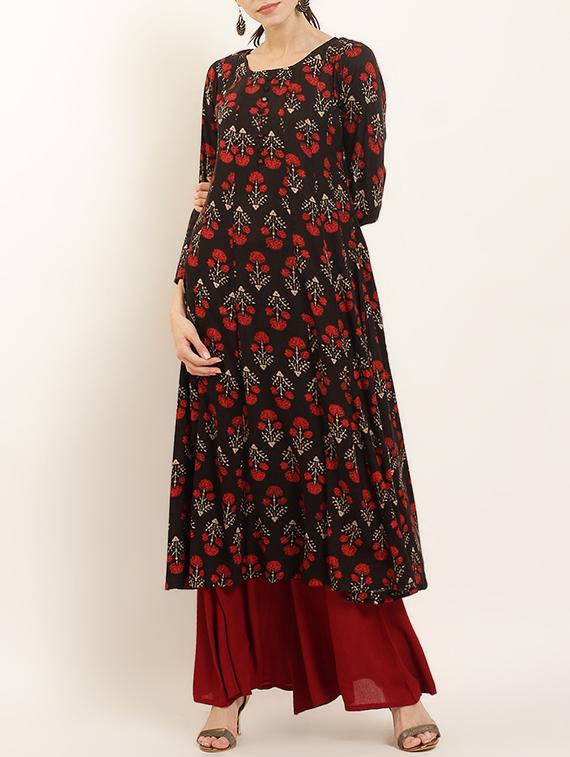 flared printed kurta - 15402320 - Zoom Image - 1