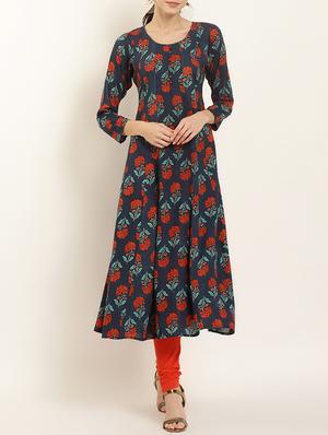 Flared printed kurta - 15402323 - Standard Image - 1