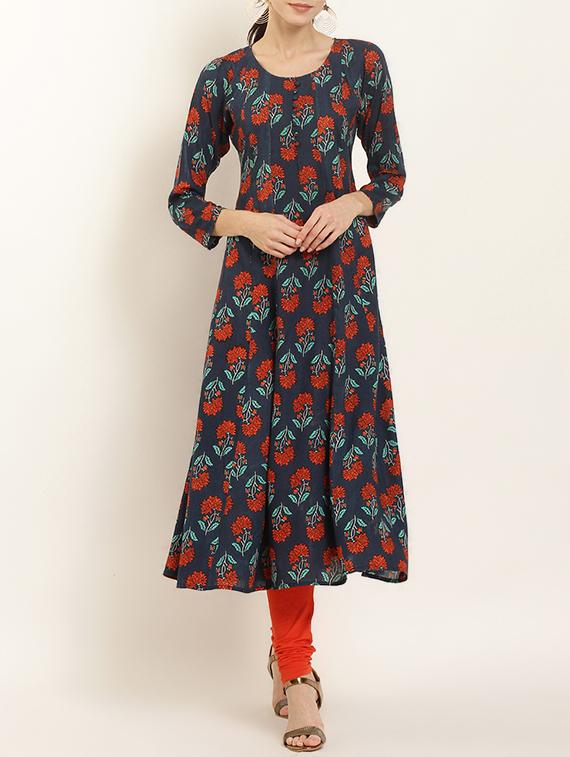 Flared printed kurta - 15402323 - Zoom Image - 1