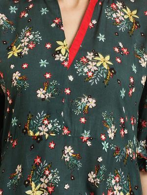 asymmetric printed kurta - 15402333 - Standard Image - 4