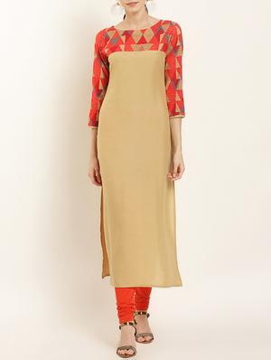straight printed kurta - 15402337 - Standard Image - 1