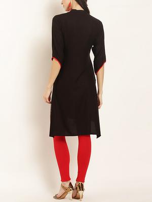 printed high-low kurta - 15402338 - Standard Image - 3
