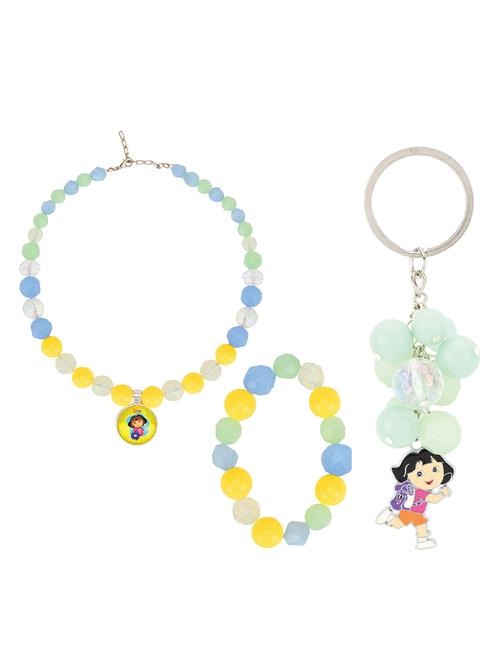 yellow plastic necklace set jewellery - 15405883 - Standard Image - 1