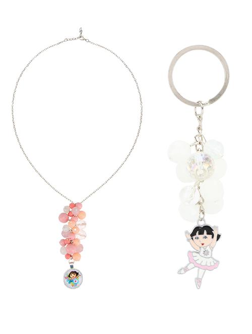 orange plastic necklace set jewellery - 15405892 - Standard Image - 1