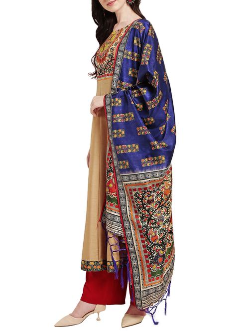 Printed dupatta with tassels - 15405975 - Standard Image - 1