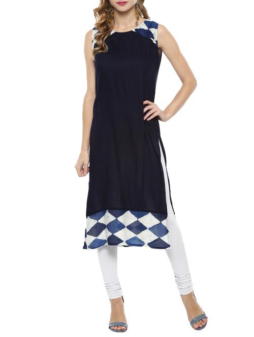 straight printed kurta - 15406009 - Standard Image - 1