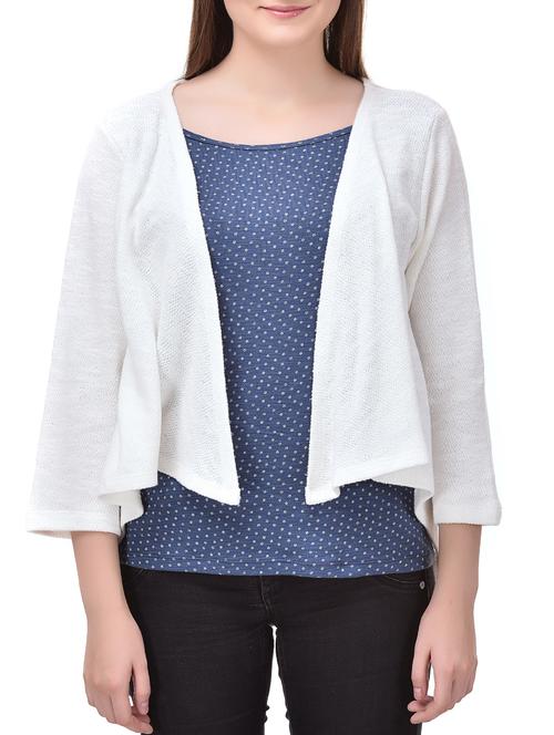 asymmetric knitted shrug - 15406068 - Standard Image - 1