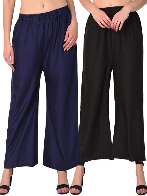 set of 2 flared solid palazzo - 15406131 - Standard Image - 1