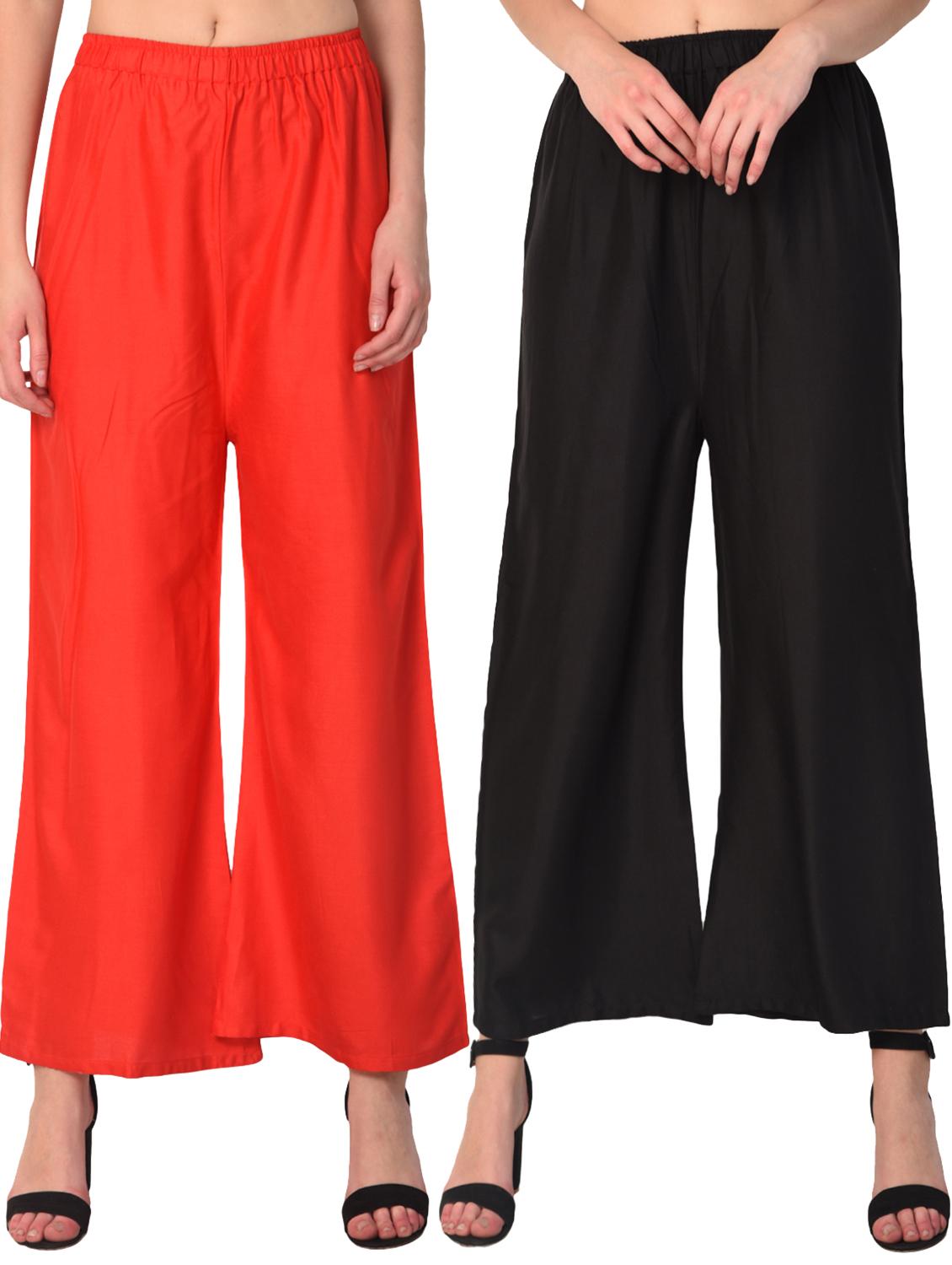 set of 2 flared solid palazzo - 15406133 - Zoom Image - 1