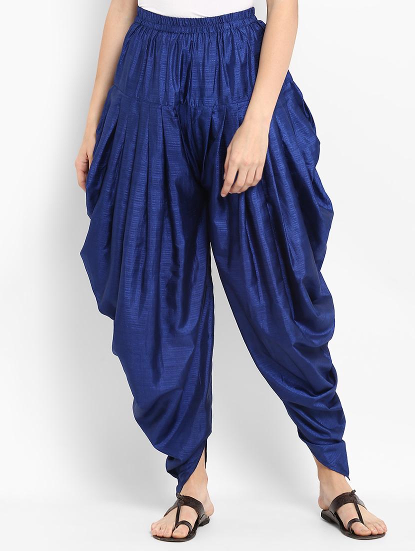 blue silk blend salwar salwars - 15406153 - Zoom Image - 1
