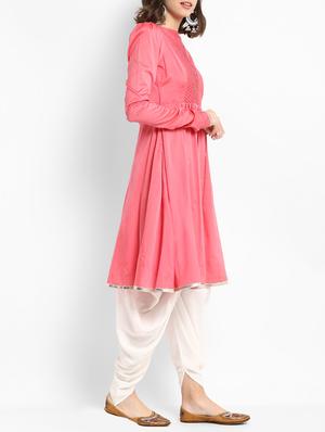 flared pintucks kurta - 15406174 - Standard Image - 2