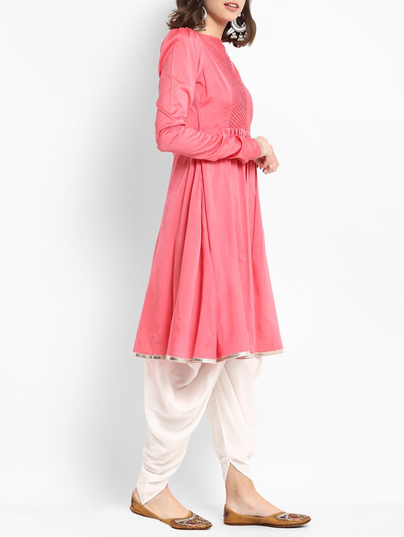 flared pintucks kurta - 15406174 - Zoom Image - 2
