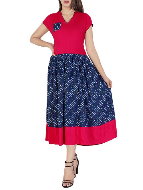 Printed flared Dress - 15406535 - Standard Image - 1
