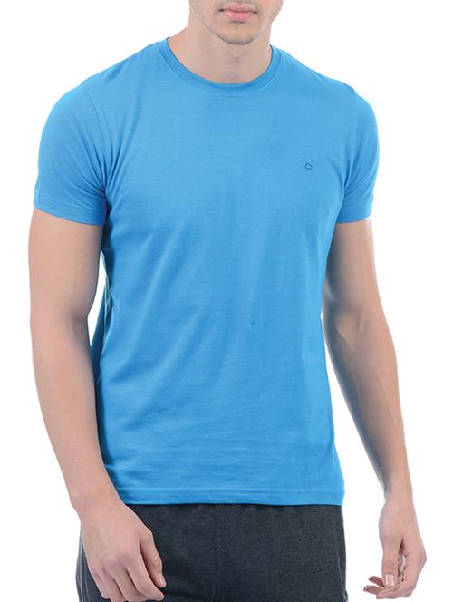 blue cotton blend t-shirt - 15406588 - Standard Image - 1