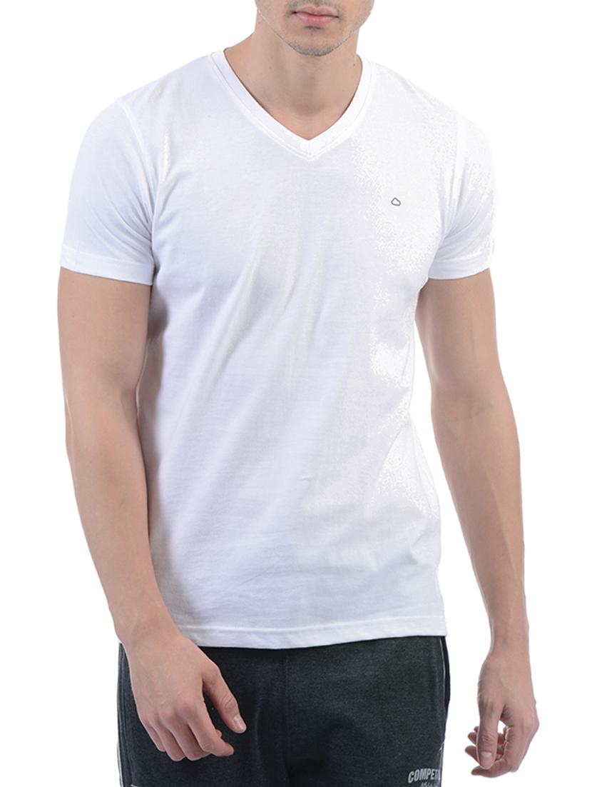 white cotton blend t-shirt - 15406590 - Zoom Image - 1