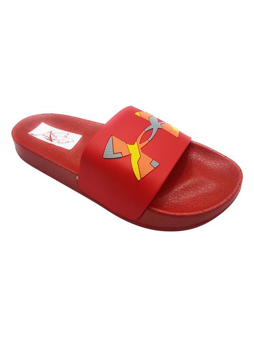 red Rubber slip on flip flops - 15410068 - Standard Image - 1