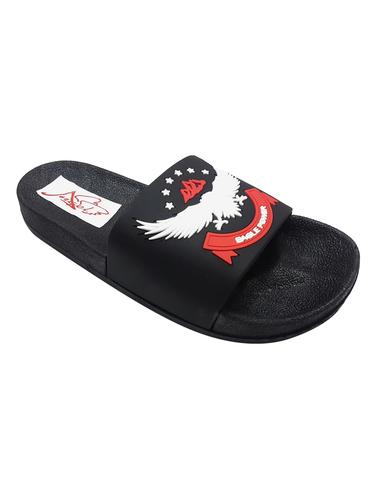 black Rubber slip on flip flops - 15410076 - Very Small Image - 1