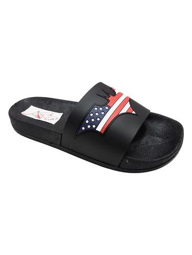 black Rubber slip on flip flops - 15410095 - Very Small Image - 1