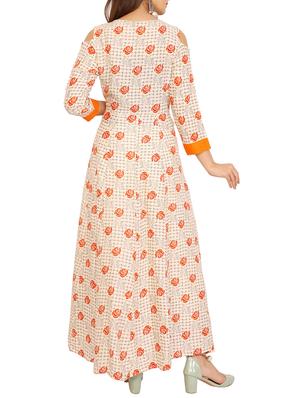anarkali printed kurta - 15410139 - Standard Image - 3
