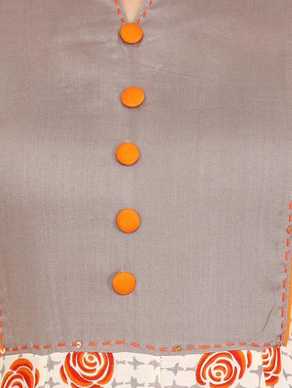 anarkali printed kurta - 15410139 - Zoom Image - 4