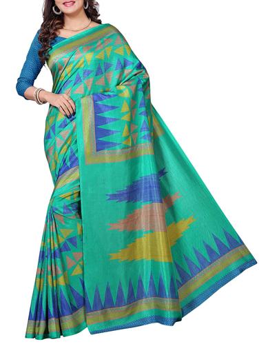 Geometrical printed saree with blouse - 15410213 - Very Small Image - 1