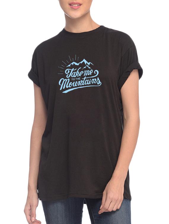 Drop shoulder slogan tee - 15410238 - Zoom Image - 1