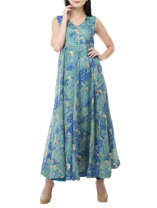 flared printed kurta - 15410257 - Standard Image - 1