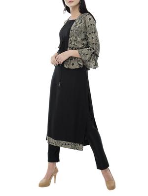 straight kurta with jacket - 15410268 - Standard Image - 2