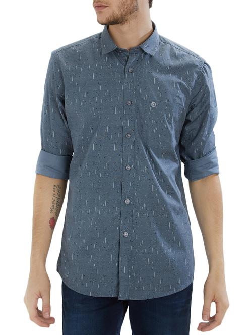 grey cotton casual shirt - 15410289 - Standard Image - 1