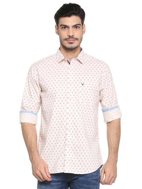 pink cotton blend casual shirt - 15410576 - Standard Image - 1