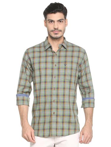 green cotton casual shirt - 15410582 - Very Small Image - 1