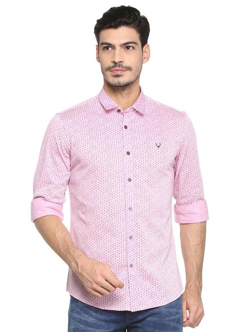 pink cotton casual shirt - 15410585 - Standard Image - 1