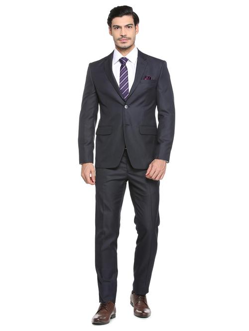 navy blue polyester blend suit - 15410745 - Standard Image - 1