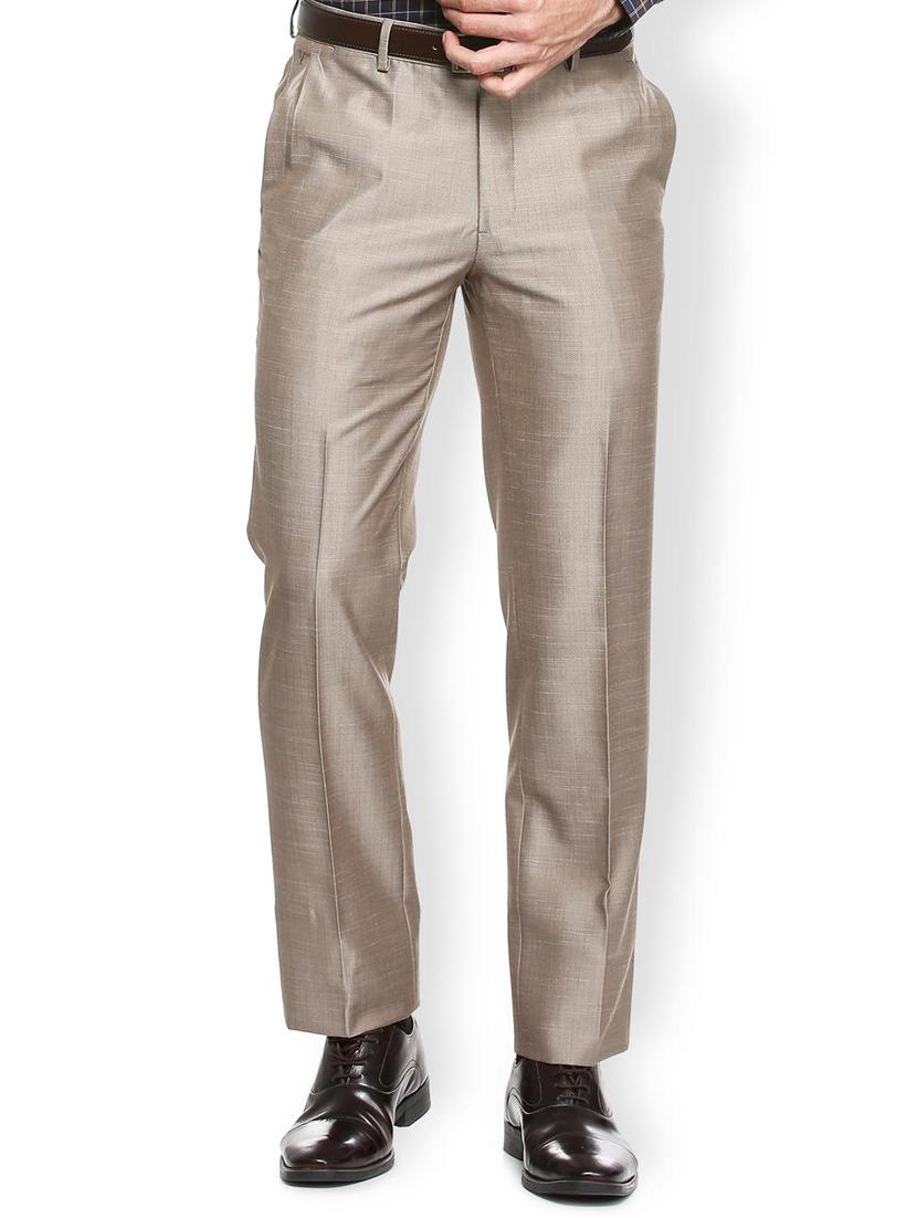 brown terry rayon pleated formal trouser - 15410834 - Zoom Image - 1